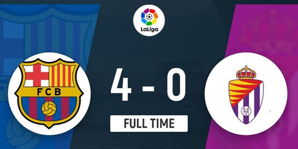 西甲第3轮：巴塞罗那4:0皇家巴拉多利德 实力碾压