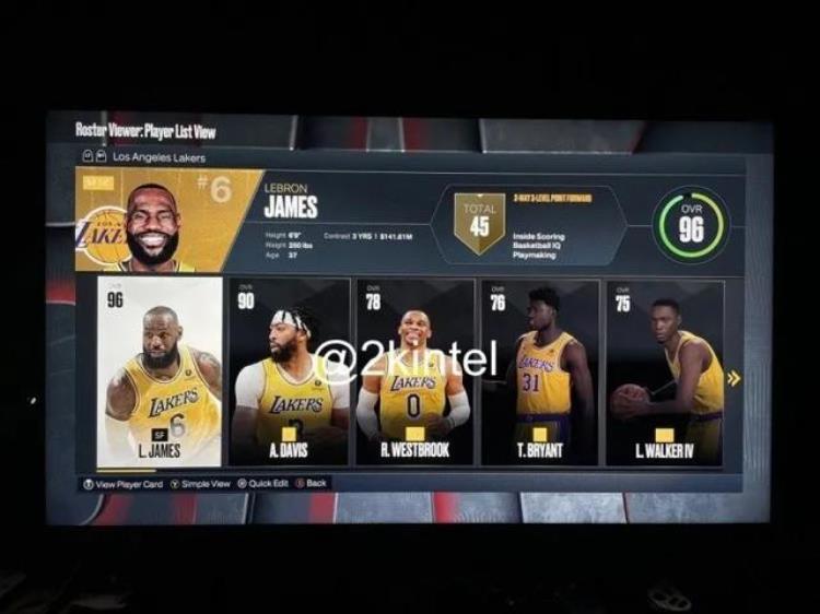 最强nba87威少「NBA球员能力值公布威少从86降到78詹姆斯96分暂列联盟第一」
