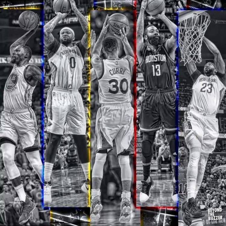 NBA全明星首发阵容出炉「2018NBA全明星首发阵容特效图又一波头像走起」