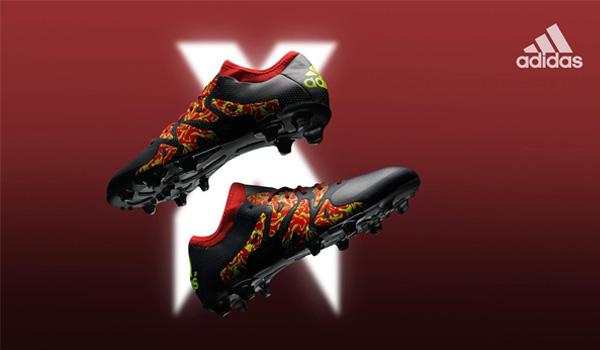 阿迪达斯为定制版X151足球鞋推出特殊花纹