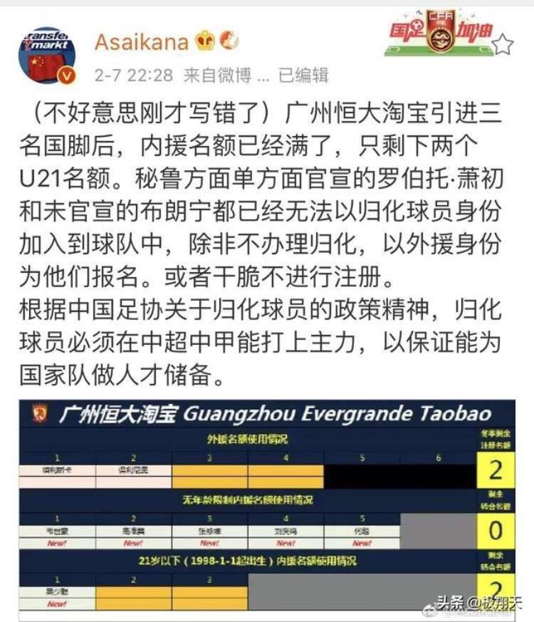 恒大更换外援「NBA式五换二恒大用外援换来两名国脚这波恒大是赚了还是亏了」