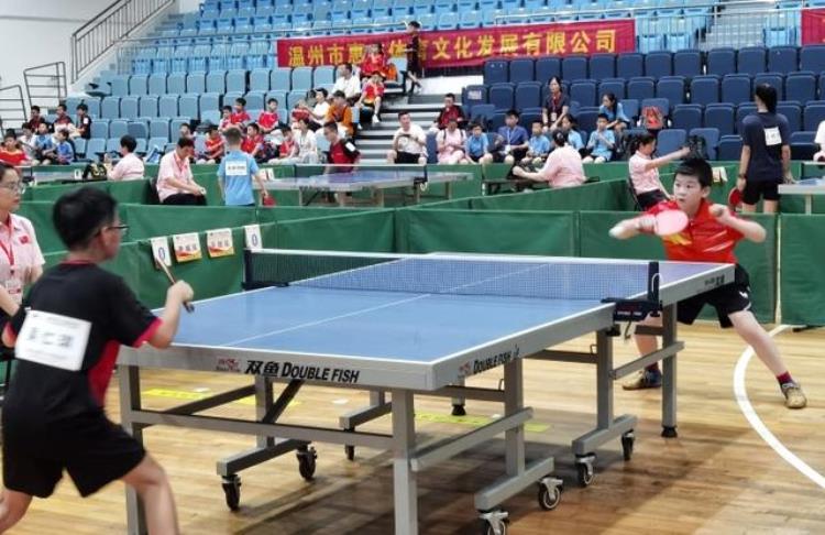 温州市运会青少年部乒乓球项目正式开打永嘉代表队共11名选手参赛