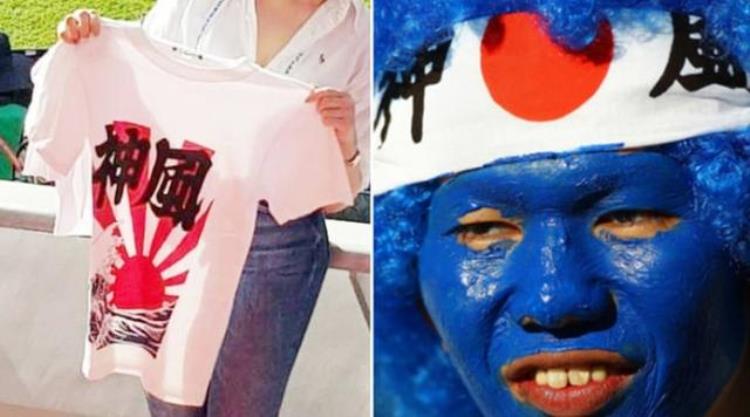 韩媒又爆料不止旭日旗世界杯赛场还出现神风特攻队T恤