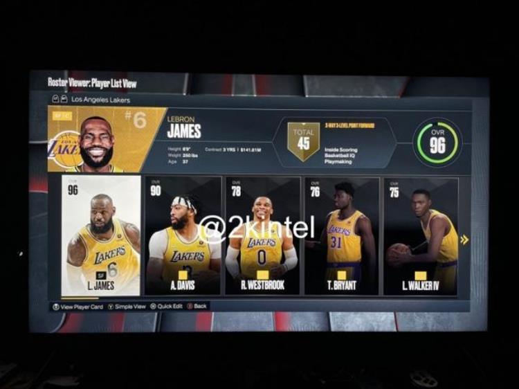 2K23部分球员能力值一览字母哥已接过NBA第一人的接力棒