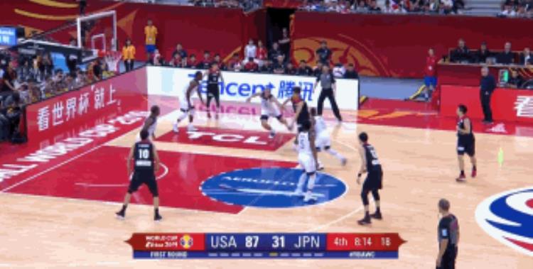 美国vs日本篮球比分「重庆体彩竞彩特约篮球世界杯战报98:45美国队大胜日本队53分」