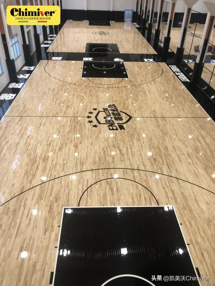 NBA地板设计「盘点NBA球队木地板彩绘风格及实际应用篮网篇」