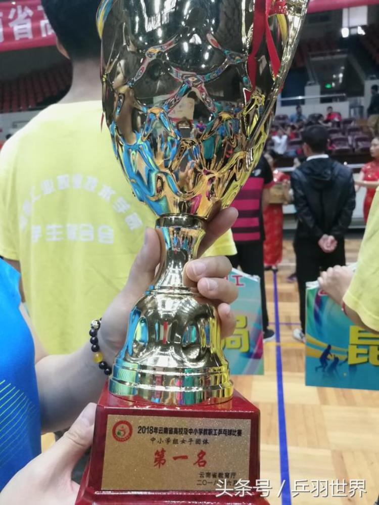 云南曲靖市教育局代表队乒乓球比赛荣获五个冠军