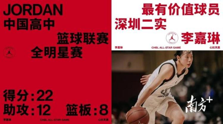 飒深圳女生李嘉琳当选高中篮球联赛全明星赛MVP