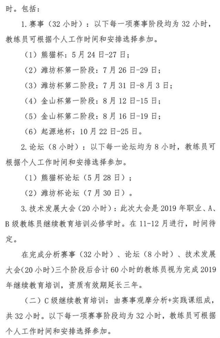 中国足球协会教练员培训班学员报名表「关于转发中国足协2019年职业ABC级教练员继续教育培训报名的通知」