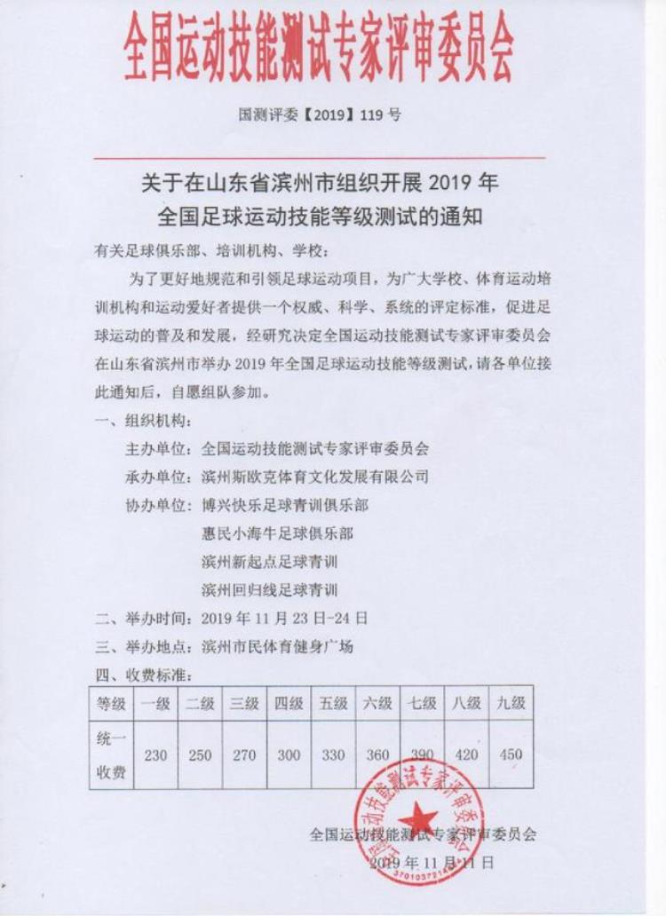 滨州足球超级联赛「滨州的足球小将们注意啦足球考级来了」