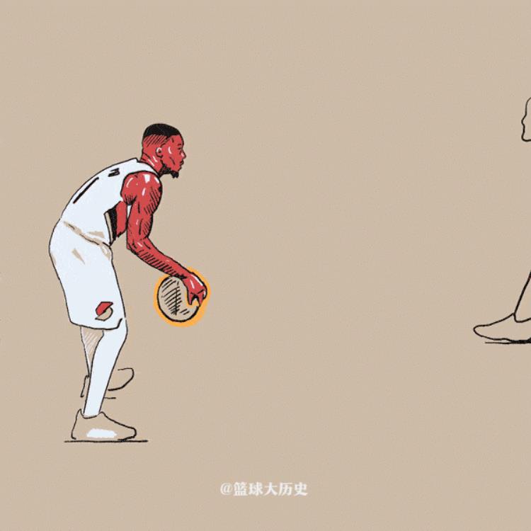 漫画风NBA球星招牌动作乔丹翻身跳投美如画