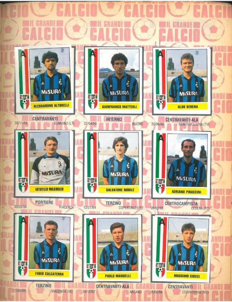 忆意甲一本意大利足球画册带你回顾1987/88赛季意甲联赛