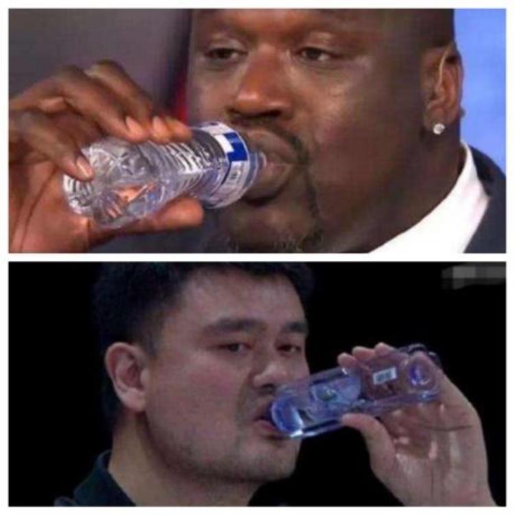 NBA巨人大手3巨人把矿泉水变口服液邓肯的手对比博班如小拳拳