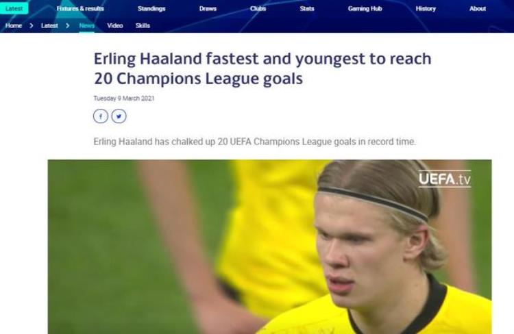 哈兰德又进球啦他才20岁就成了挪威第一人「哈兰德又进球啦他才20岁就成了挪威第一人」
