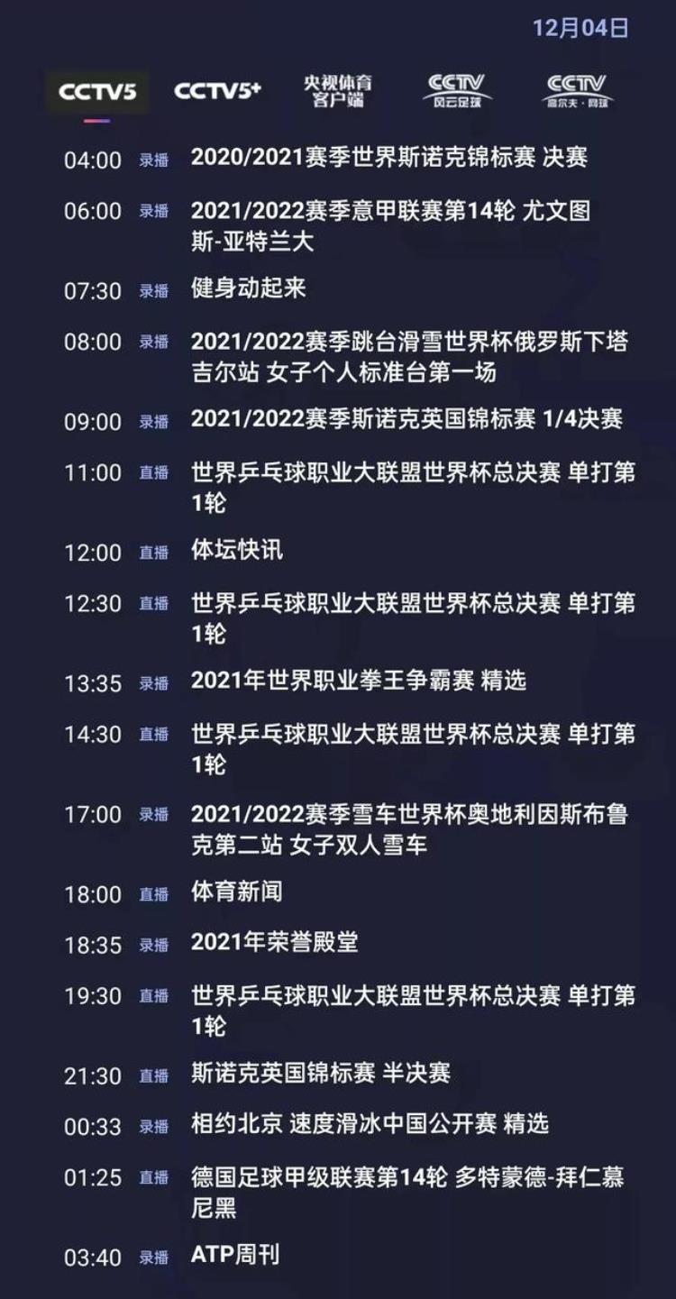 今晚.cctv5直播乒乓球男单决赛「CCTV5今日节目单乒乓球WTT总决赛单打第一轮(附赛程)」