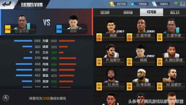 霍华德和姚明职业生涯对比「中锋对决霍华德和02姚明属性动作对比」