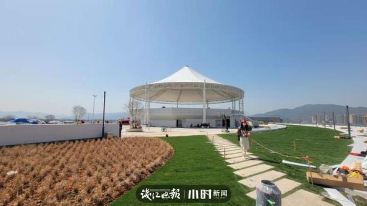 亚运新景观白色大帐篷里一边看比赛一边看风景小时探营三人制篮球场