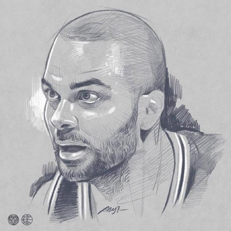 nba球星黑白背影头像「一波头像请查收NBA球星黑白素描肖像」