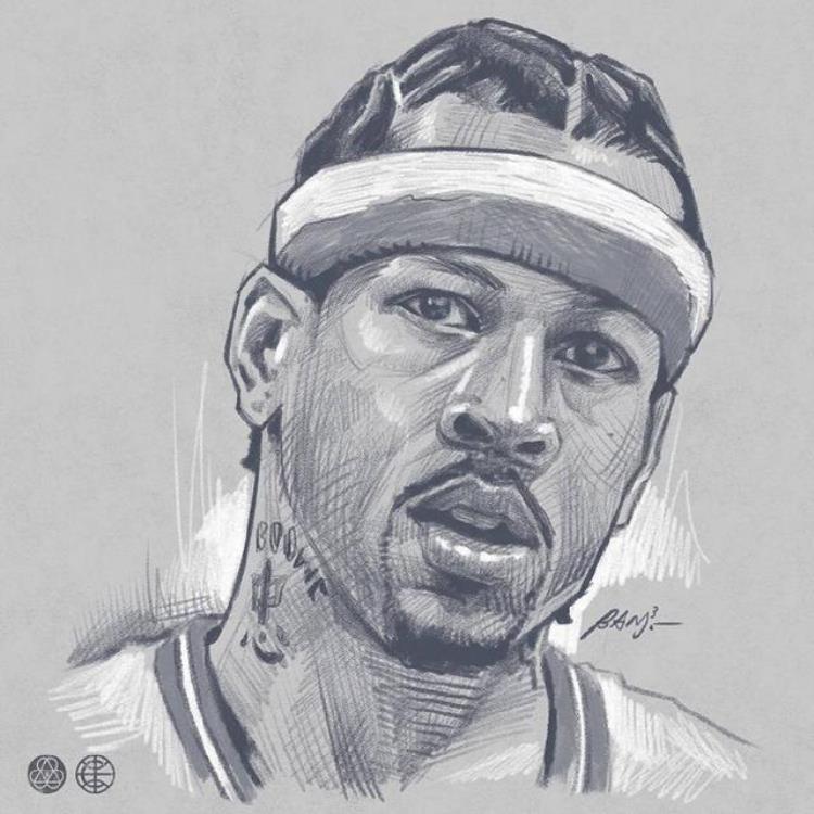 nba球星黑白背影头像「一波头像请查收NBA球星黑白素描肖像」