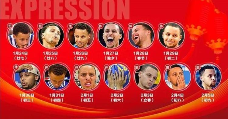 nba春节宣传片「NBA球星春节假期表情包」