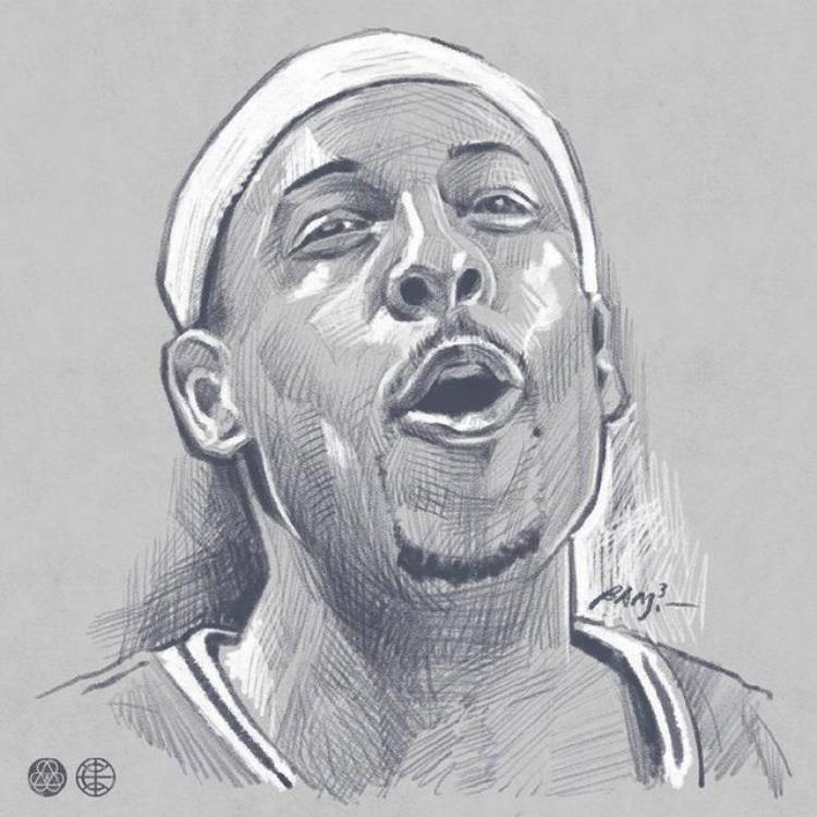 nba球星黑白背影头像「一波头像请查收NBA球星黑白素描肖像」