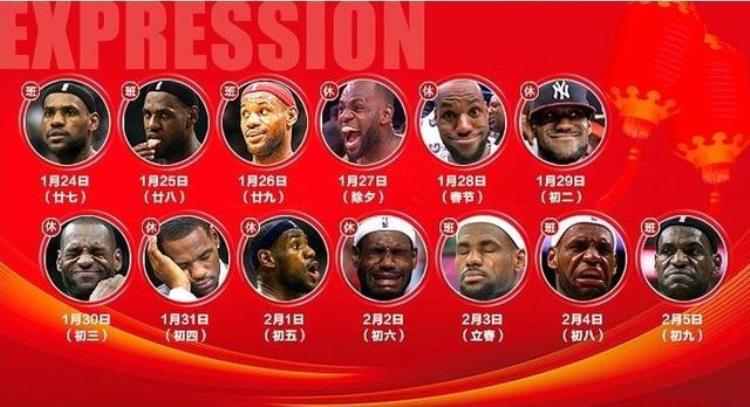 NBA球星春节假期表情包