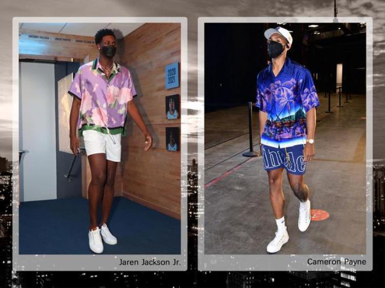 NBA球员通道短袖衬衫穿搭示范单品推介