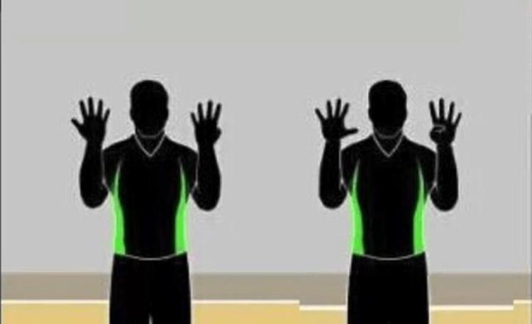 篮球比赛中的裁判手势图解「篮球比赛中的裁判手势图解」