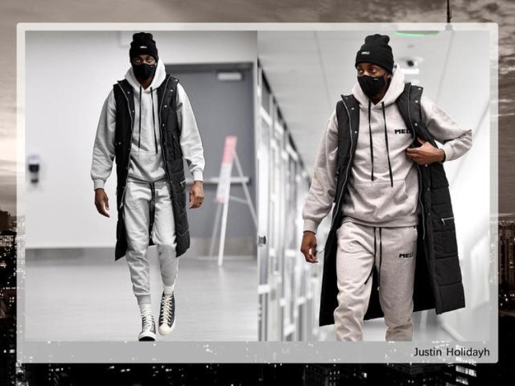 NBA球员通道灰色运动裤穿搭示范单品推介