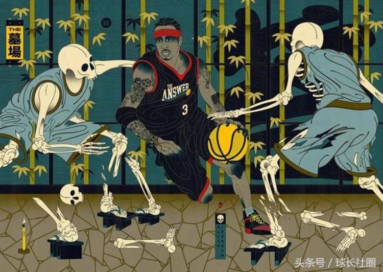 漫画脑洞大开浮世绘风格的NBA插画来了