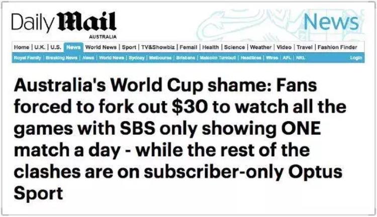 悲催在澳大利亚的人竟然看不了世界杯啊多么痛的领悟
