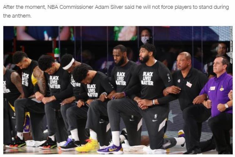 NBA终于归回揭幕战全体球员下跪声援黑人平权运动那个凭一己之力防下整个NBA的作死男也回来了