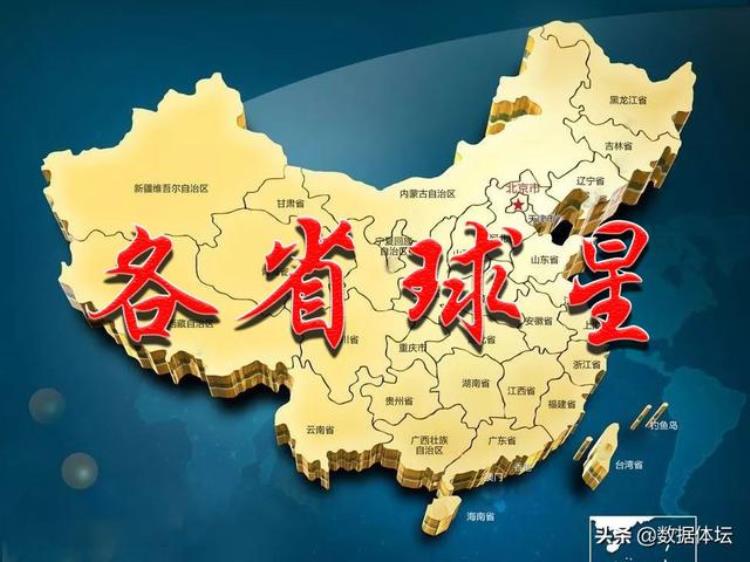 中国各省足球运动员名单大全「大量动图全国32个省直辖市最具代表性的足球运动员盘点」