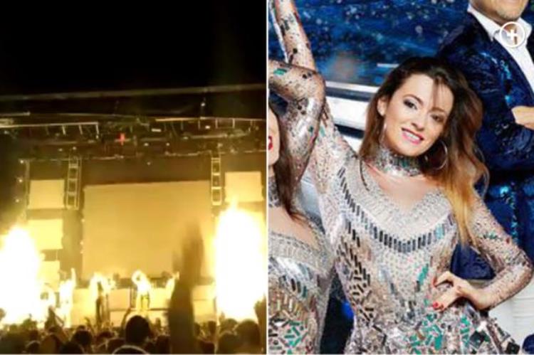 西班牙美艳女明星舞台表演时烟花爆炸在1000名粉丝眼前咽气身亡