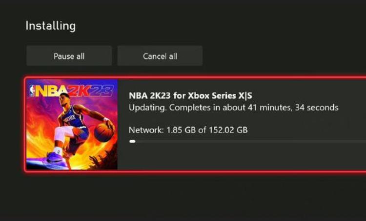 nba2k21下载要多大空间「XBX/S版NBA2K23开启预载需要内存空间152GB」