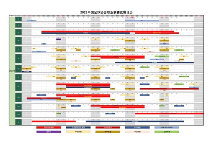 中国足协公布2023赛季竞赛日历中超联赛4月15日开幕