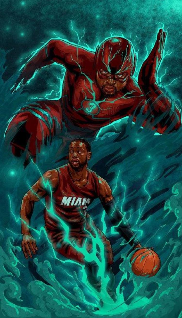nba壁纸 漫画「干货NBA一组很适合做壁纸的NBA球员漫画」