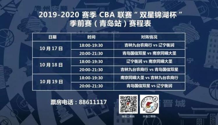 cba青岛赛区门票「CBA季前赛青岛站即将开打门票价格钜惠来袭仅200元一天」