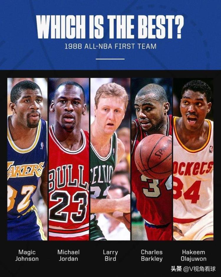 美媒评选nba历史最强阵容「NBA历史6大最强第一阵容穿越历史PK,1988最强2018最弱」