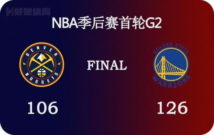 掘金对勇士回放「04月19日NBA季后赛首轮G2掘金vs勇士全场录像」