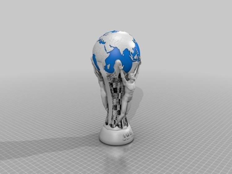 世界杯足球赛大力神杯模型3D打印图纸STL格式