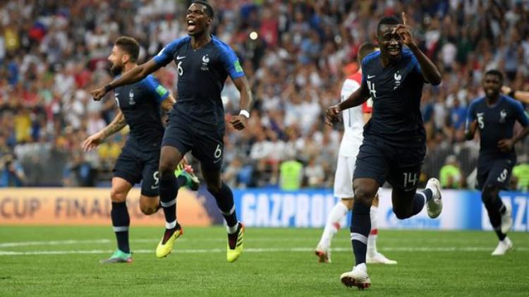 世界杯法国42胜克罗地亚夺冠曼朱乌龙格刀博格巴姆巴佩建功