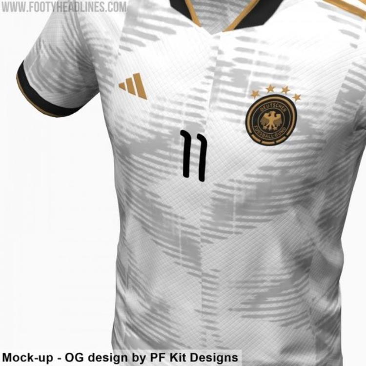 德国主客场球衣什么颜色「网传世界杯德国队主场球衣借鉴90年代设计白色搭配黑色金色」