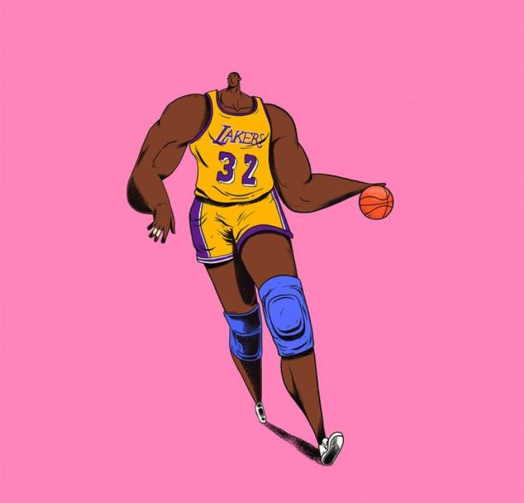 创意人物酷炫系列nba篮球插画「创意人物酷炫系列NBA篮球插画」