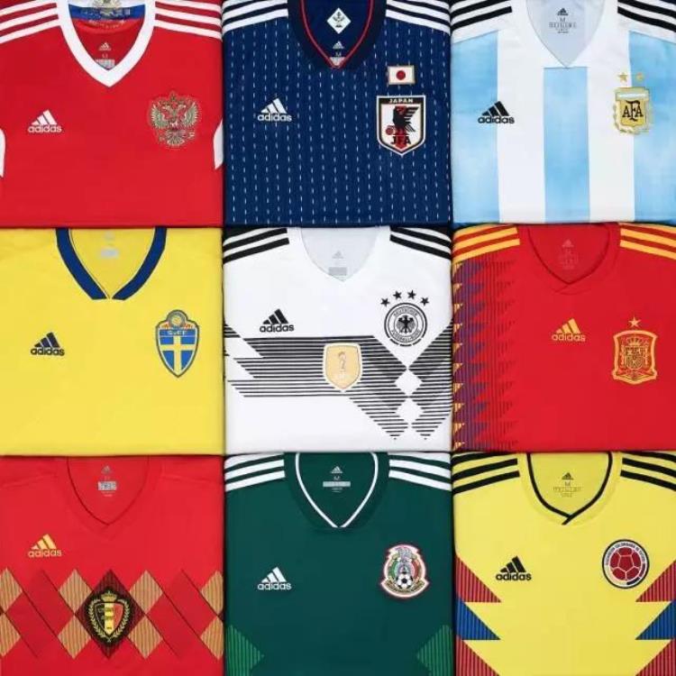 2018年世界杯32强落定球衣赞助显阿迪达斯足球线优势