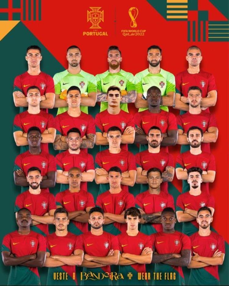 C罗领衔豪华阵容葡萄牙队世界杯26人名单出炉