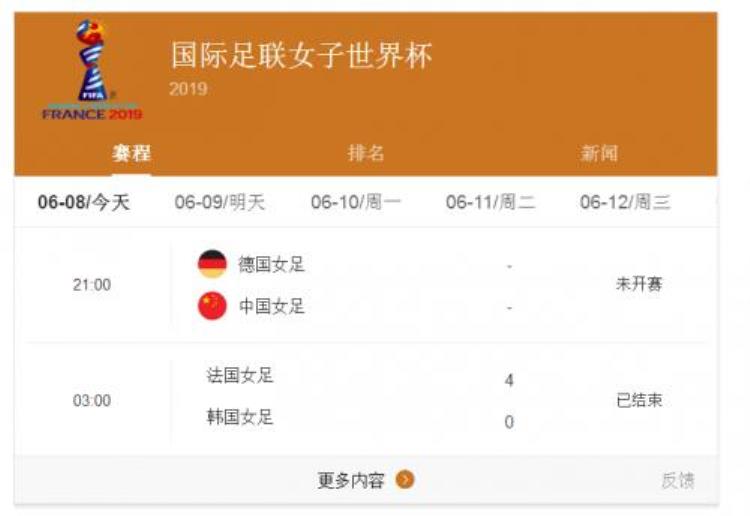 2019女足世界杯中国队vs德国队比赛直播入口央视CCTV5地址