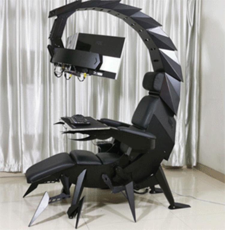 这款采用蝎子造型的电脑座舱外形酷炫科幻感十足