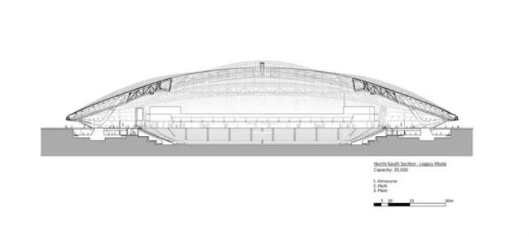 扎哈事务所新作2022年世界杯主赛场设计灵感源自单桅帆船