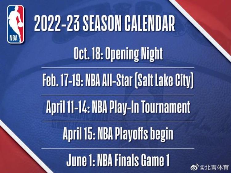 NBA新赛季赛程公布常规赛10月19日正式打响